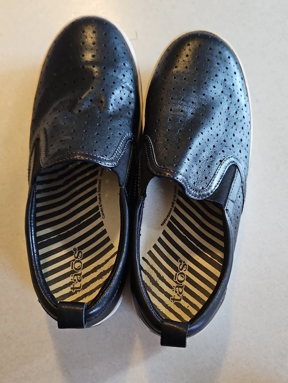 Taos Black Slip On Shoes